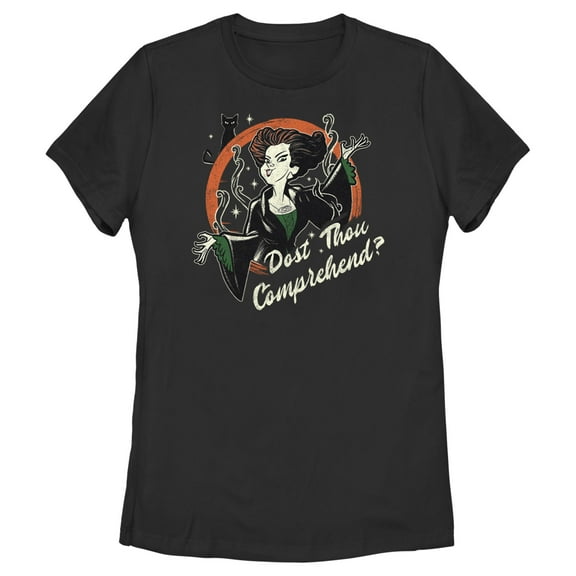 Women's Hocus Pocus Winifred Comprehend Graphic Tee Black Medium