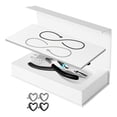 thumbnail image 1 of Kit de pulsera permanente, fabricación de pulseras para parejas, regalos informales, pulsera cerrada DIY para compromiso, Día de San Valentín, familia 1 negro 1 plateado, 1 of 8