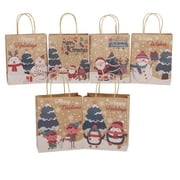24 PCS Christmas Bags 6 Styles Gift Bags Bulk with Handles Reusable Xmas Paper Bags & Goody Bags