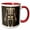 Red/White, variant on 3drose, Headless Xray Skeleton, 11oz Two-tone Blue Mug