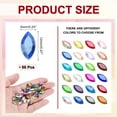 thumbnail image 2 of Uxcell 50Pcs Rhinestones en forma de ojo de caballo de vidrio con respaldo puntiagudo para hacer joyas, azul brillante 6x12mm, 2 of 6