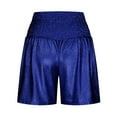 thumbnail image 6 of Womens Sequin Shorts High Elastic Waisted Smocked Cute Lounge Shorts Beach Flowy Casual Glitter Short Pants Plus Size Womens Clothes, 6 of 6