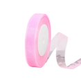 thumbnail image 2 of Sheer Pink Ribbon 0.59 Inch x 49 Yards, Sheer Ribbon for Gift Wrapping, Bouquet, Hair Bows, Wedding, Party Crafts and Elegant Holiday Decorations, 2 of 4
