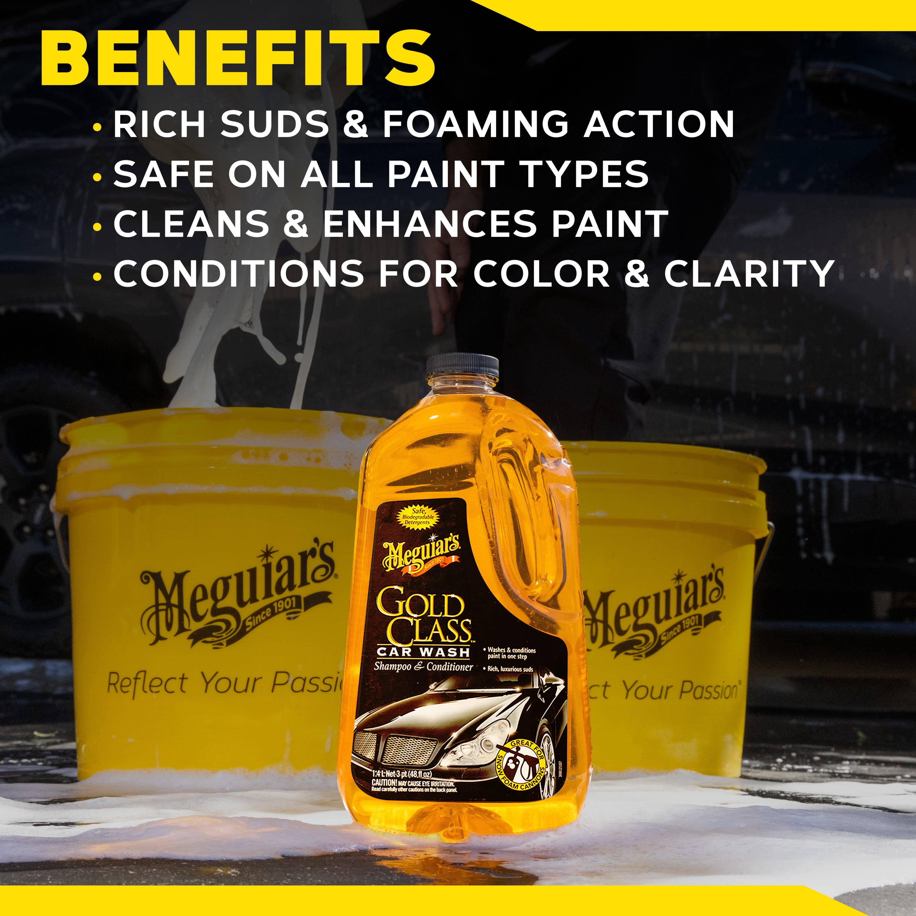 Meguiar's Gold Class Car Wash Shampoo & Conditioner, 48 fl oz