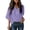 Light purple, variant on Womens 3/4 Sleeve V Neck Wrap Draped Front Blouses Tops Blouses and Short Sleeve Chiffon Shirts and Tops Yellow XL