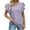 Purple, variant on Fesfesfes Womens Shirts Fashion Womens Short Sleeve Summer Solid Color Casual Top Pullover T-shirt Cream Short Sleeve Shirt Women XS(US:2)