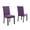 Purple, variant on Set of 2 Gray Fabric Dining Chairs with Nailhead Trim, Mid-Century Modern Accent Chairs for Kitchen and Dining Room, Espresso Wood Legs