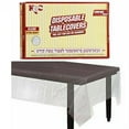 thumbnail image 1 of Disposable Clear Plastic Table Cover Medium Plastic Party Supplies Tablecloth (66 x 140 - 12ct), 1 of 2