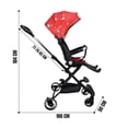 thumbnail image 4 of Carriola para Bebé de Viaje The Baby Shop  con Asiento Giratorio 360, Plegable, Reclinable Rojo, 4 of 7