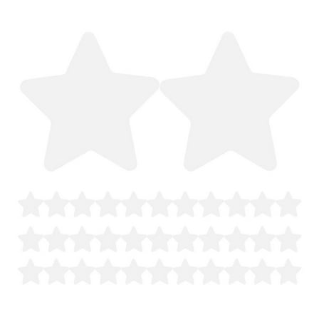 PTOOTP 200Pcs White Cardstock Star Cutouts for Bulletin Board and Craft Projects