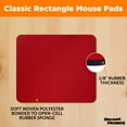 thumbnail image 3 of Rectangle Mousepads Set of 10, Bulk Pack - Great Gift for Employees, Clients, and for Tradeshows - Red, 3 of 5