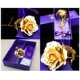 thumbnail image 2 of Rosa bañada en oro Rosa dorada de 24 quilates con caja de regalo, regalo para cumpleaños, día de la madre, día de San Valentín, decoración de aniversario del hogar - oro Sailing Electrónica, 2 of 3