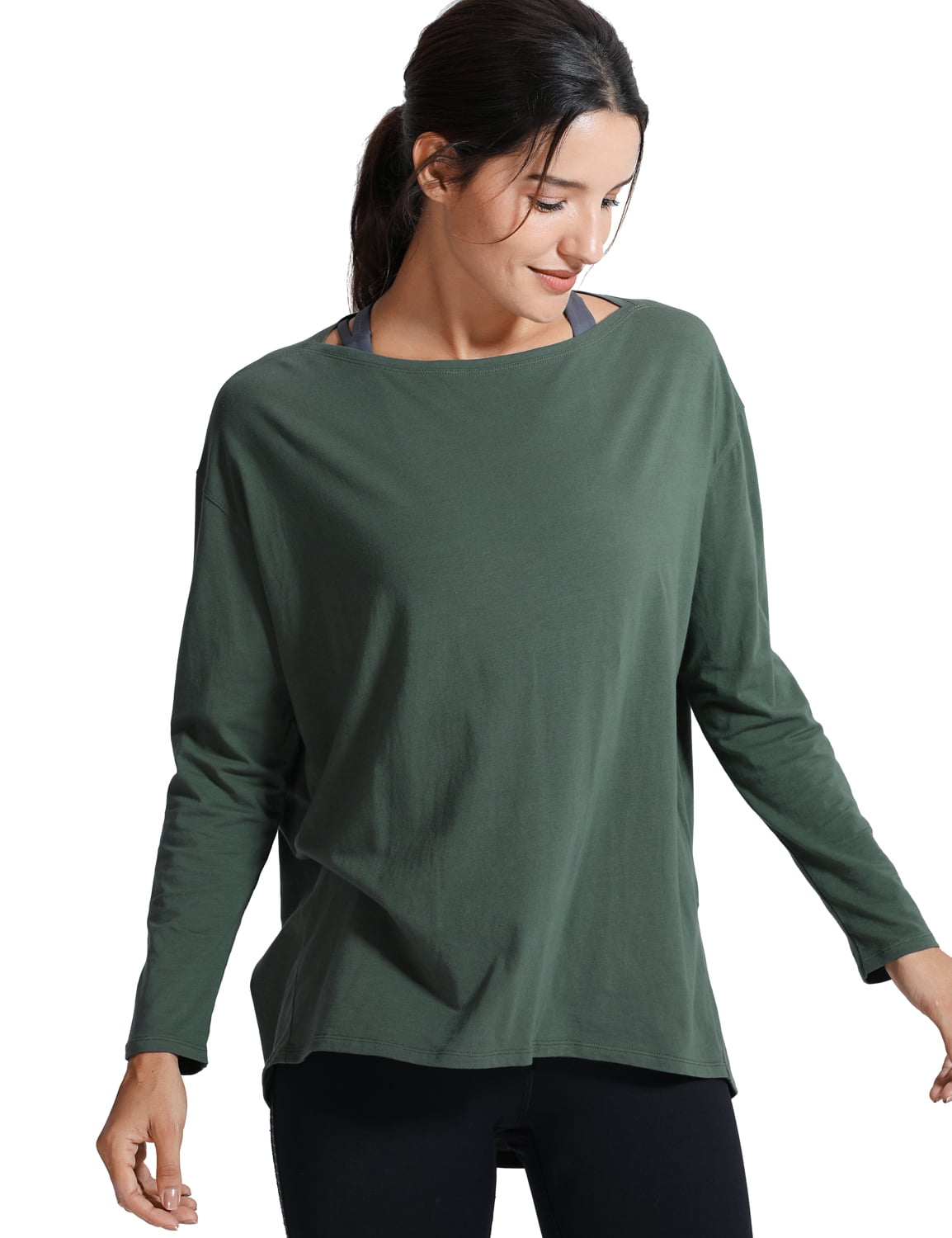 CRZ YOGA Long Sleeve Workout Shirts for 