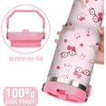 thumbnail image 4 of Cartoon Hello Pink Cat 30oz Tumbler with Handle Cute Kawaii Water Bottle for Girl Women Stainless Steel Insulated Travel Coffee Cup with Straw and Lid, 4 of 5