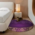 thumbnail image 2 of Round Rug 3.3Ft Washable Non-Slip, Purple Boho Floral Circle Area Rugs for Living Room Bedroom, Vintage Ethnic Tribal Abstract Art Indoor Floor Mats Carpet Runner for Home Decor Aesthetic, 2 of 8