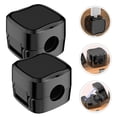 thumbnail image 2 of Tignapoo Magnetic Cable Organizer Set - Durable ABS Material, Adhesive Design for Home, Office, Car - Black, 6pcs, Compact 2x2x1.7cm, Tangle-Free Wire Management Solution, 2 of 7