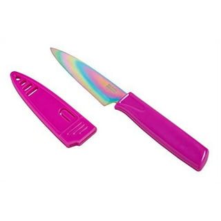 Lightahead 7pcs Premium Rainbow Colored Knife Set, 6 Stainless Steel  Kitchen Knives with Chopping Board