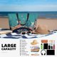 thumbnail image 5 of Fotbe Let's go Travel Bolsa de Viaje para Playa - Resistente al Agua, Bolsa Tote de Gran Capacidad y Ligera con 7 Bolsillos para Mujeres y Hombres, 5 of 7