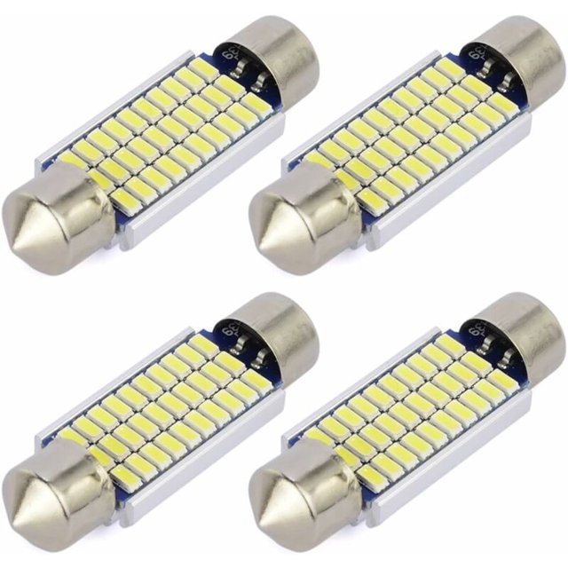 4 bombillas LED C5W antierror blancas de 41 mm, 3014, 30 SMD, luz LED interior para coche, 211-2 578 CC, 12 V, 6000 K