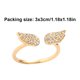 thumbnail image 4 of Anillo Ajustable abierto Qarigey 18K chapado en oro para Boda y Compromiso, 4 of 6