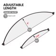thumbnail image 6 of Utopia Alley Rustproof Wall Mounted Single Curved Shower Rod, Aluminum, adjustable from 45" to 72" Wide, Black, 6 of 11