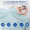 thumbnail image 3 of Size Cooling Comforter & Throw Blanket, Dual-Sided Ice Blanket for Hot Sleepers, Night Sweats , for Bed, Couch, Travel (Green, 86"x79"), 3 of 7