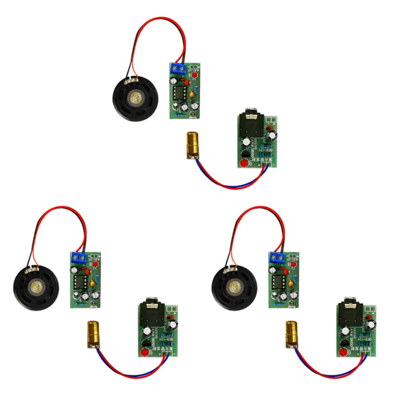 3X DIY Laser Wireless Audio Transmission Kit Electronic Production DIY Electronic Teaching Experiment Accessories