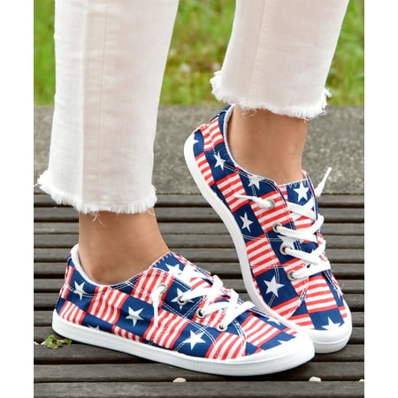 

Christmas Ladies Color Soft Sole Massage Flat Sneakers Fashion Casual Lace Up Casual Shoes Soft Sole Sneakers