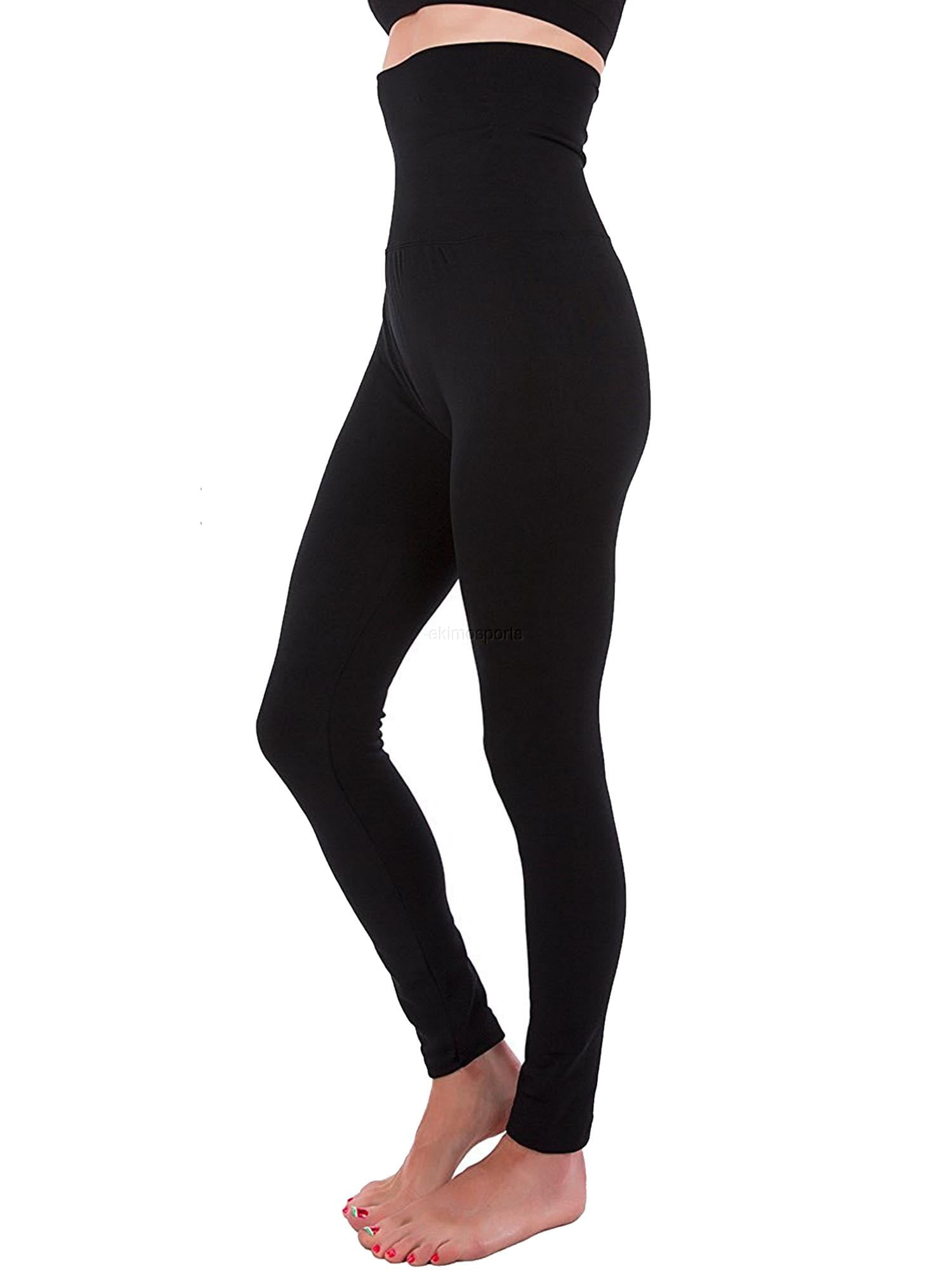 Women High Waist Fleece Lined Tummy Control Full Length Legging Winter Compression Top Pants
