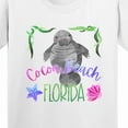 thumbnail image 4 of Inktastic Cocoa Beach Florida Cute Swimming Manatee Youth T-Shirt, 4 of 5