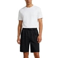 thumbnail image 6 of YFNNUP Cargo Shorts for Men Big and Tall Elastic Waist Trouser with Belt Quick Dry Hiking Pant Summer Camping Drawstring Pants Black XXXL, 6 of 10