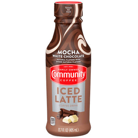 Community Coffee Mocha White Chocolate Iced Latte 13.7 fl oz Bottle
