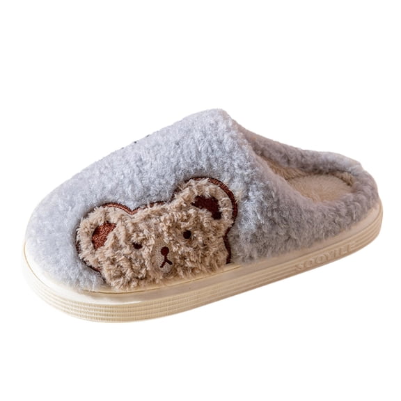 Vedolay Slippers for Men Slip On House Slippers Cozy Soft Indoor Ladies Home Shoes Grey,41