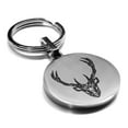 thumbnail image 1 of Stainless Steel Geometric Polygon Deer Animal Round Medallion Keychain Circle Ring, 1 of 2