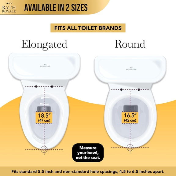 Soft Close Toilet Seat Round with Lid BR500-00 White, Comfortable, , Sturdy, Stain-Resistant and Easy to Clean, Fits All Toilet Brands, Executive Series