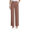 thumbnail image 2 of HAJWOH Pants for Senior Women Stretchy High Rise Perfect Drape Casual Pants Breathable Wide Leg Trousers with Pockets, 2 of 6
