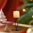thumbnail image 2 of JeashCHAT Iron Metal Candle Holder for Pillar Candles, Candle Tray Stand Valentine's Day Anniversary Wedding Christmas Decorations Indoor, Holiday Party Dining Table Centerpiece Mantel Decor, 2 of 6