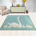 thumbnail image 2 of Yayeee Area Rugs for Living Room 6.7'x4.8' Indoor Non Slip Washable Bedroom Carpet, White Cartoon Swan, 2 of 5