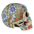 thumbnail image 6 of Ebros Gift Day of The Dead Floral Sugar Skull 6.5" Statue Skeleton Head Sculpture, Hand-painted, 6 of 10
