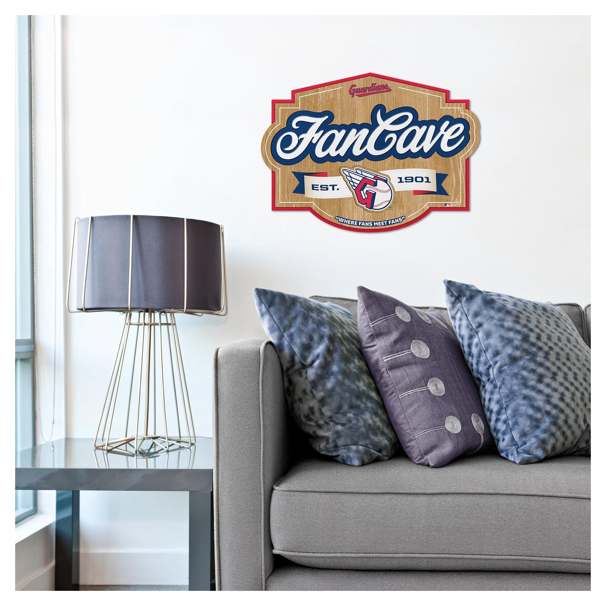 IDNA Cleveland Guardians 12.5" x 17" Fan Cave Sign