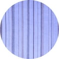 thumbnail image 1 of Ahgly Company Machine Washable Indoor Round Solid Blue Modern Area Rugs, 8' Round, 1 of 4