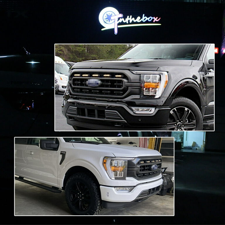 Truck Grille Lights 5-Piece Universal Amber LED Grille Light Kit - Raptor Style For Ford/Toyota Trucks Car & Truck Grilles For Ford - Foto 3