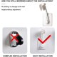 thumbnail image 3 of Soporte de ducha Soporte de ducha de mano ajustable de 360 grados Soporte de ducha ajustable, Soporte de ducha extraíble sin orificios montado en la pared (Blanco) Zhivalor LRWJ982-3, 3 of 4