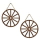 thumbnail image 3 of Rueda de carreta de madera colgante, rueda de madera Vintage estética, rueda de madera decorativa para festivales, tiendas y bares, 2 uds., 3 of 9