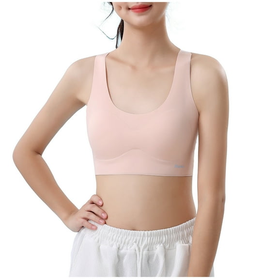 Teen Bras for Girls Lightly Padded Training Bra Comfort Breathable Stretch Girl's Underwear Bralette, Pink, M