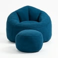 thumbnail image 2 of Bedding Bean Bag Sofa Chair High Pressure Foam Bean Bag Chair Adult Material with Padded Foam Padding Compressed Bean Bag With Footrest, 2 of 7