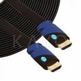 thumbnail image 2 of KAYO ESSENTIALS Hi-Speed FLAT HDMI2.0 Cable 50 FT/ SOFT PVC Sleeve+Cable Tie/ Supports Ethernet,3D,4K & Audio Return, 2 of 5