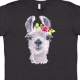 thumbnail image 4 of Inktastic Cute Llama with Flower T-Shirt, 4 of 5