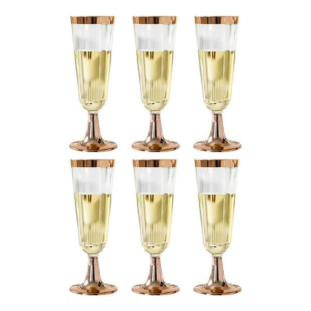 

Essential Gold Champagne Flutes Disposable Champagne Toasting Plastic Glasses Glasses For Celebration Wedding Party