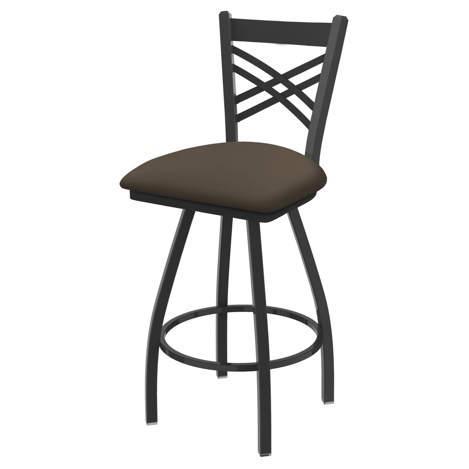 820 Catalina 36inch Swivel Bar Stool with Pewter Finish and Canter